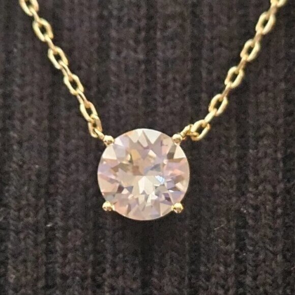 PAVOI 14K Gold Plated CZ Crystal Solitaire 1.5 Carat - Picture 4 of 9